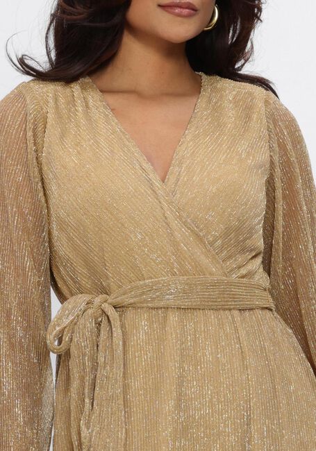 Gouden FREEBIRD Mini jurk F-JER-PLISSE-LUREX-26-1 - large