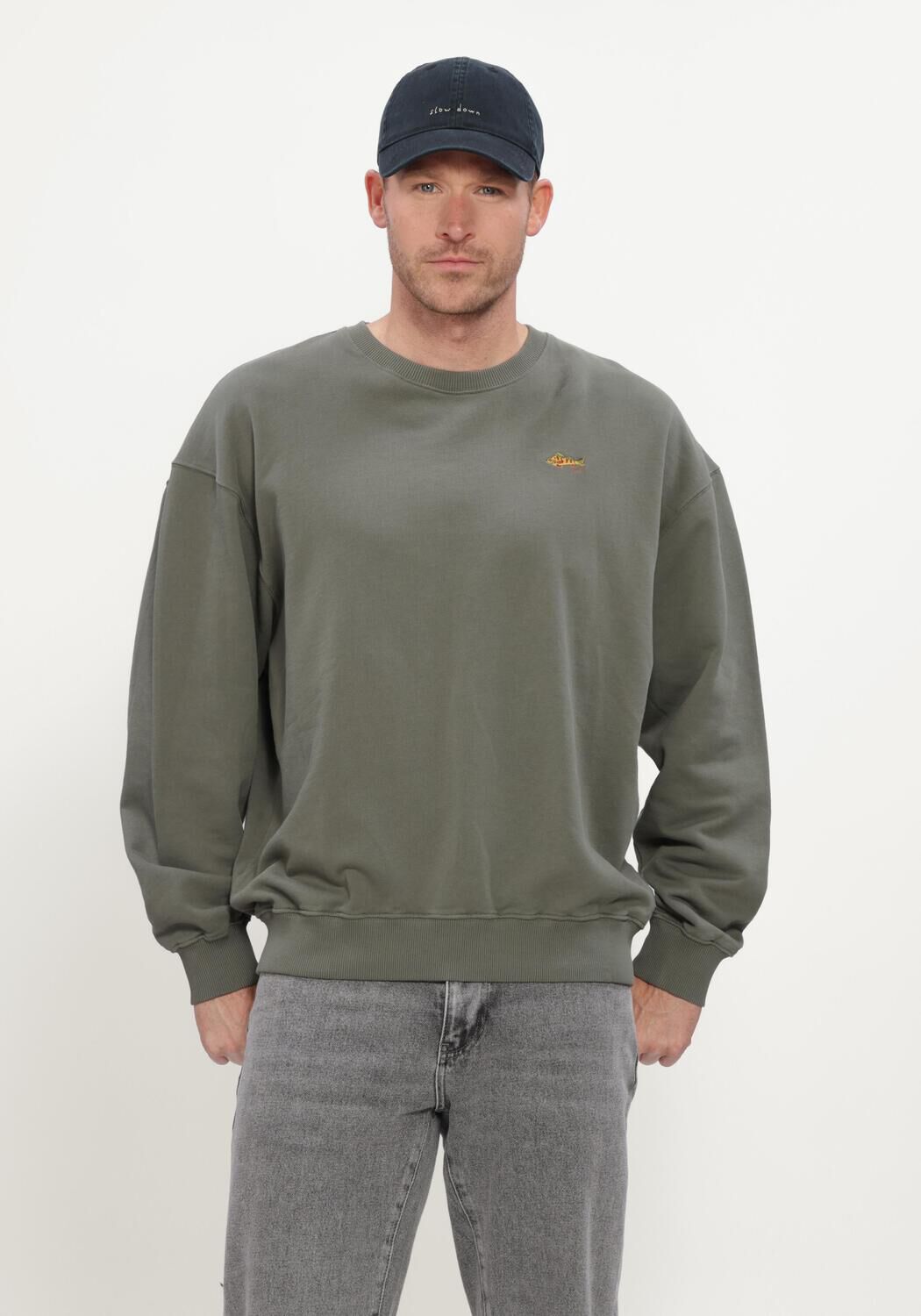 Groene FOR&Eacute;T Sweater PERCH SWEATSHIRT