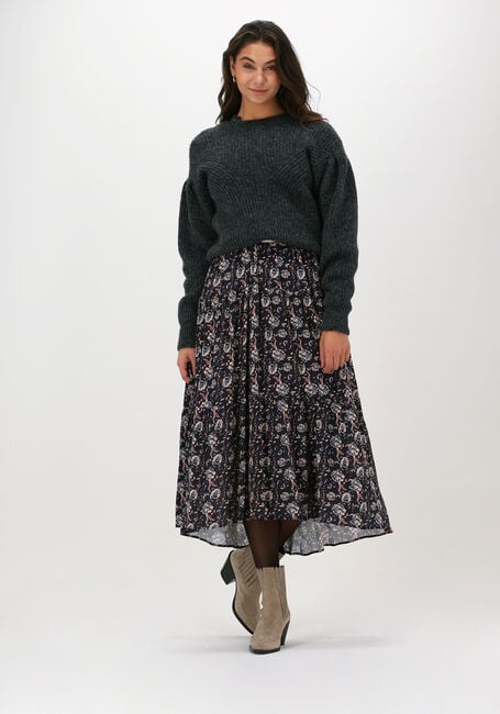 Zwarte BY-BAR Midi jurk JULIA NIGHT FLOWER DRESS Zwarte BY-BAR Midi jurk JULIA NIGHT FLOWER DRESS - large