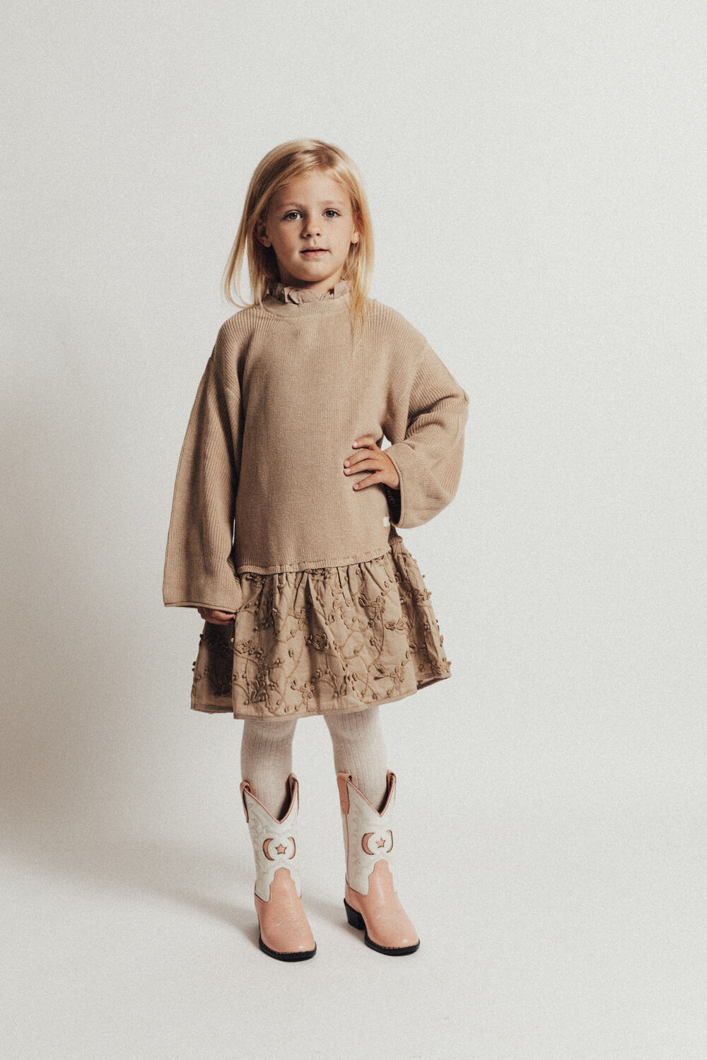 BAJE STUDIO Meisjes Jurken Crystal Camel