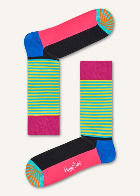 Blauwe HAPPY SOCKS Sokken HALF STRIPE Blauwe HAPPY SOCKS Sokken HALF STRIPE - large