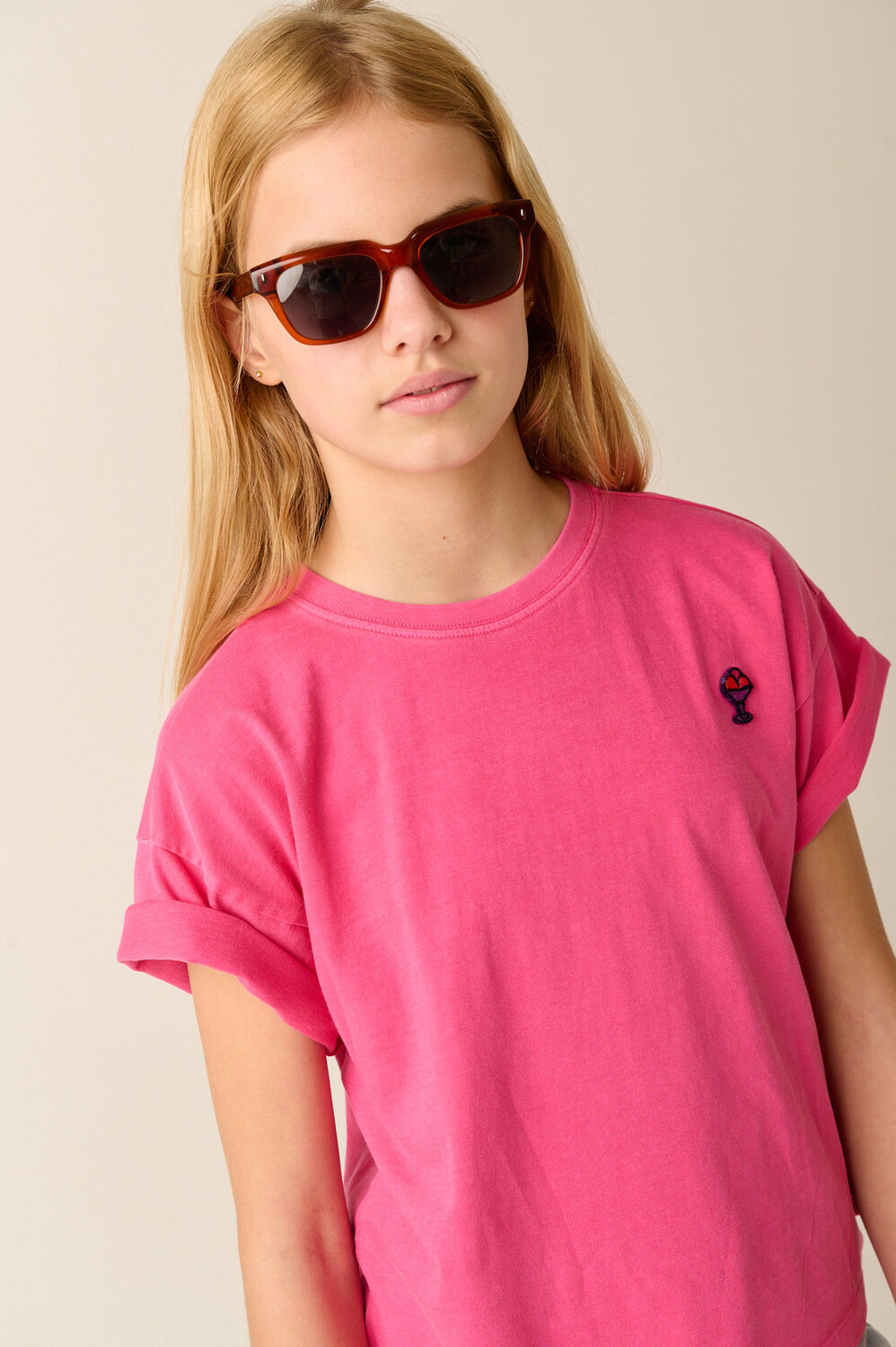 Roze TUMBLE 'N DRY T-shirt ROUEN DEUX - large