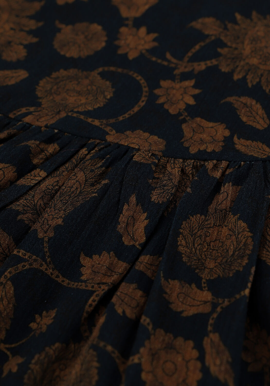 Zwarte BY-BAR Minirok ELENA GOLDEN FLOWER SKIRT - large