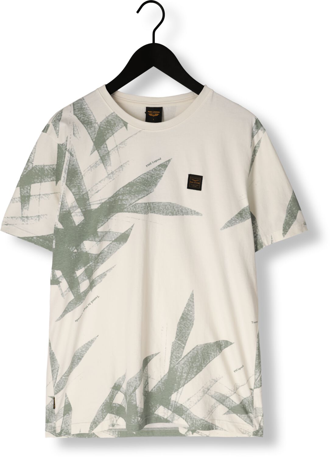 PME LEGEND Heren Polo's & T-shirts Single Jersey Panel Print Groen