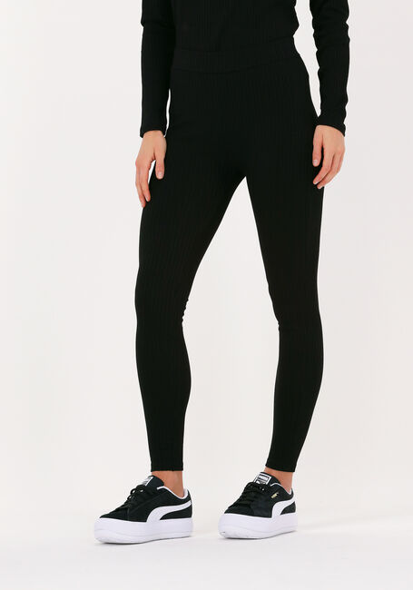 Zwarte ALIX THE LABEL Legging LADIES KNITTED RIB LEGGING - large