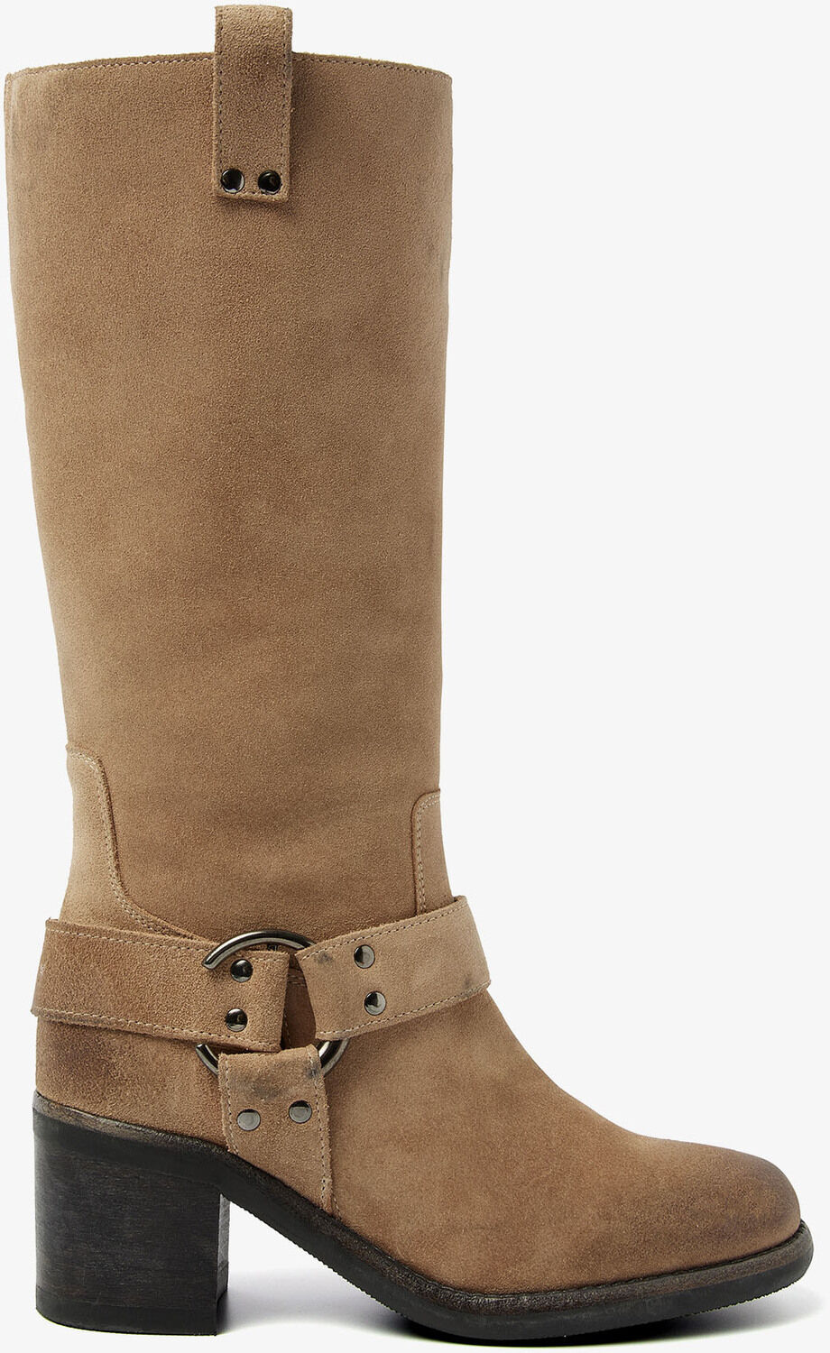 beige via vai hoge laarzen flo benson