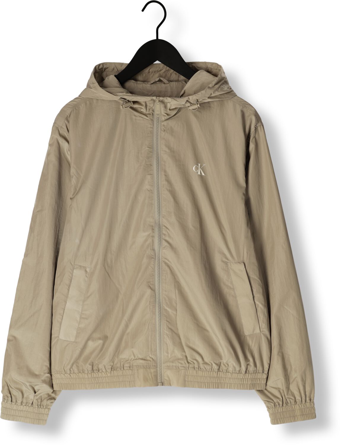 CALVIN KLEIN Heren Jassen Nylon Hooded Windbreaker Khaki