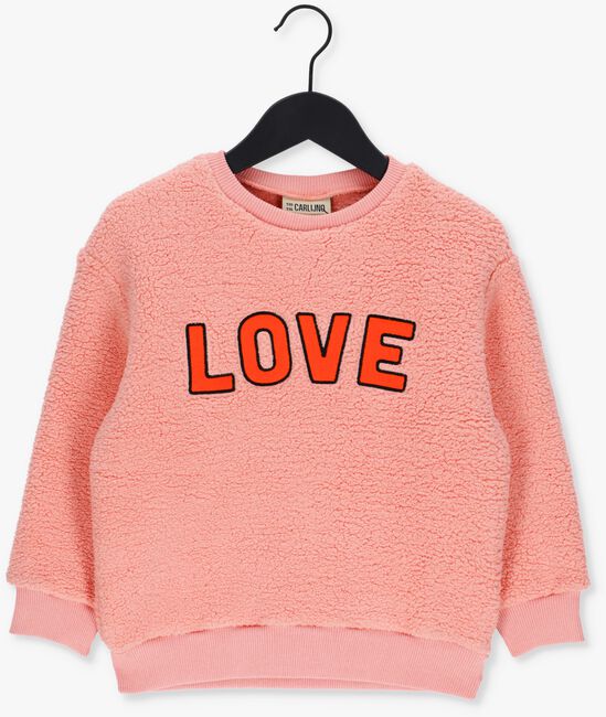 Lichtroze CARLIJNQ Trui LOVE - SWEATER WITH PATCH - large