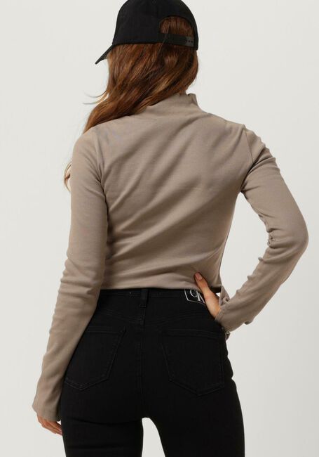 Taupe CALVIN KLEIN Coltrui RIB MOCK NECK - large