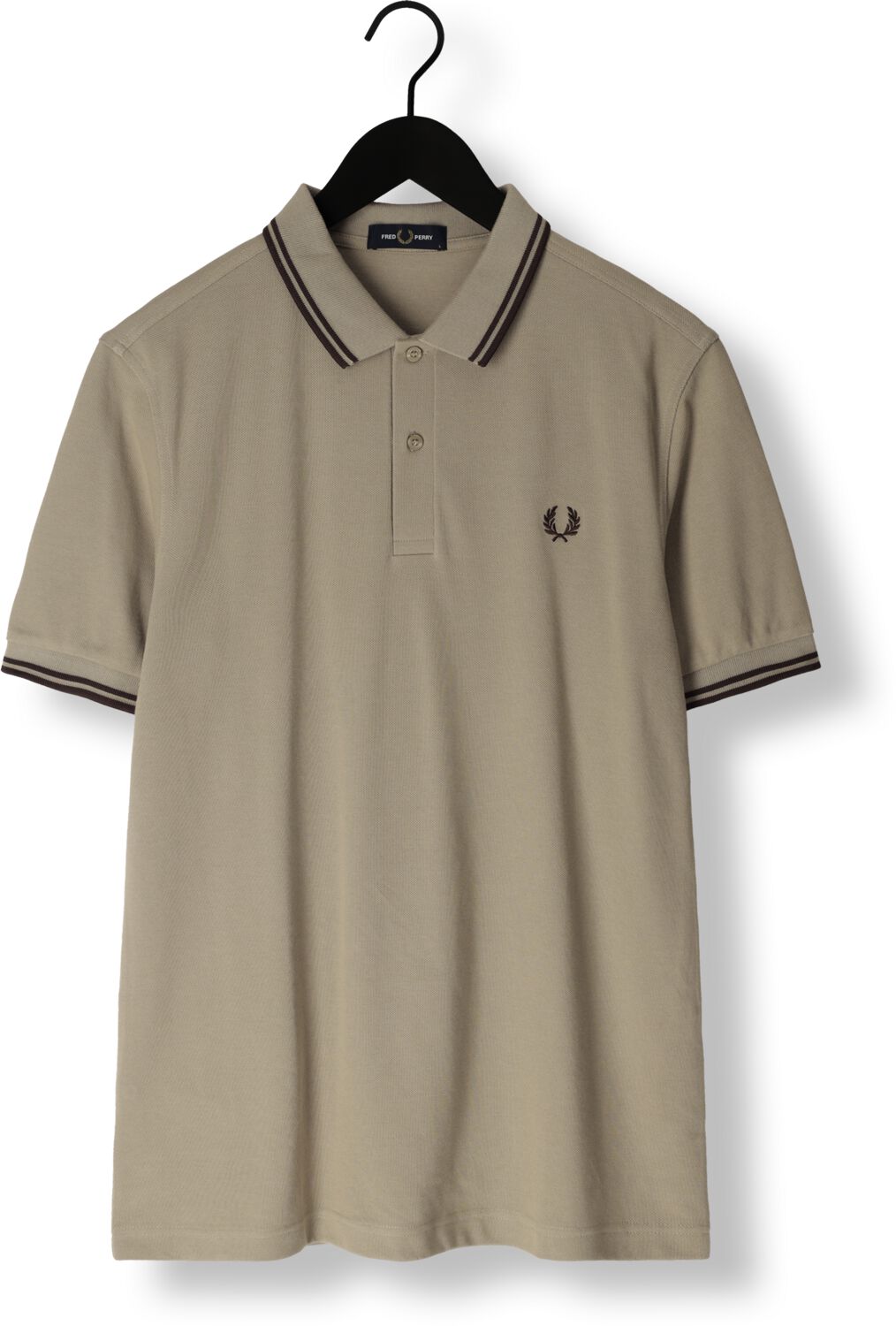 FRED PERRY Heren Polo's & T-shirts The Twin Tipped Shirt Olijf