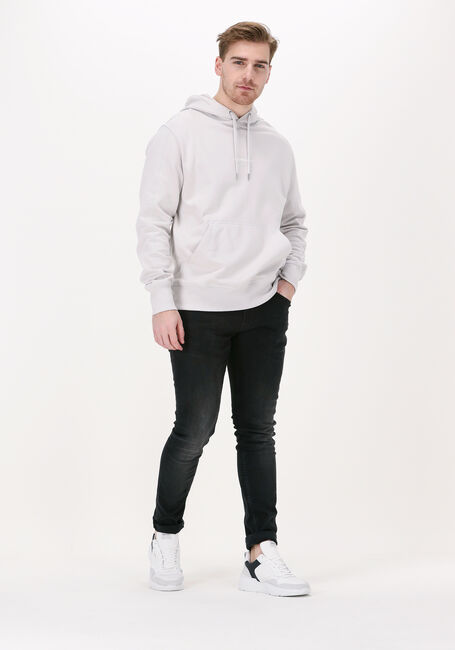 Lichtgrijze CALVIN KLEIN Sweater MONOGRAM LOGO HOODIE - large