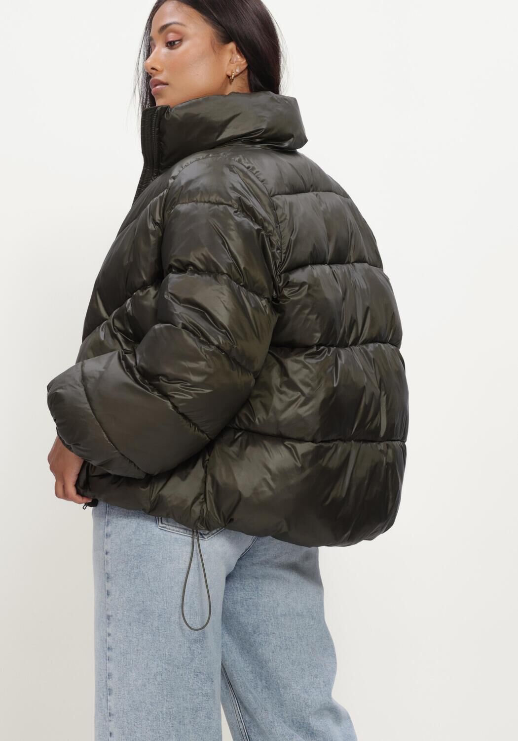 Donkergroene MODSTR&Ouml;M Gewatteerde jas TETRISMD JACKET - large