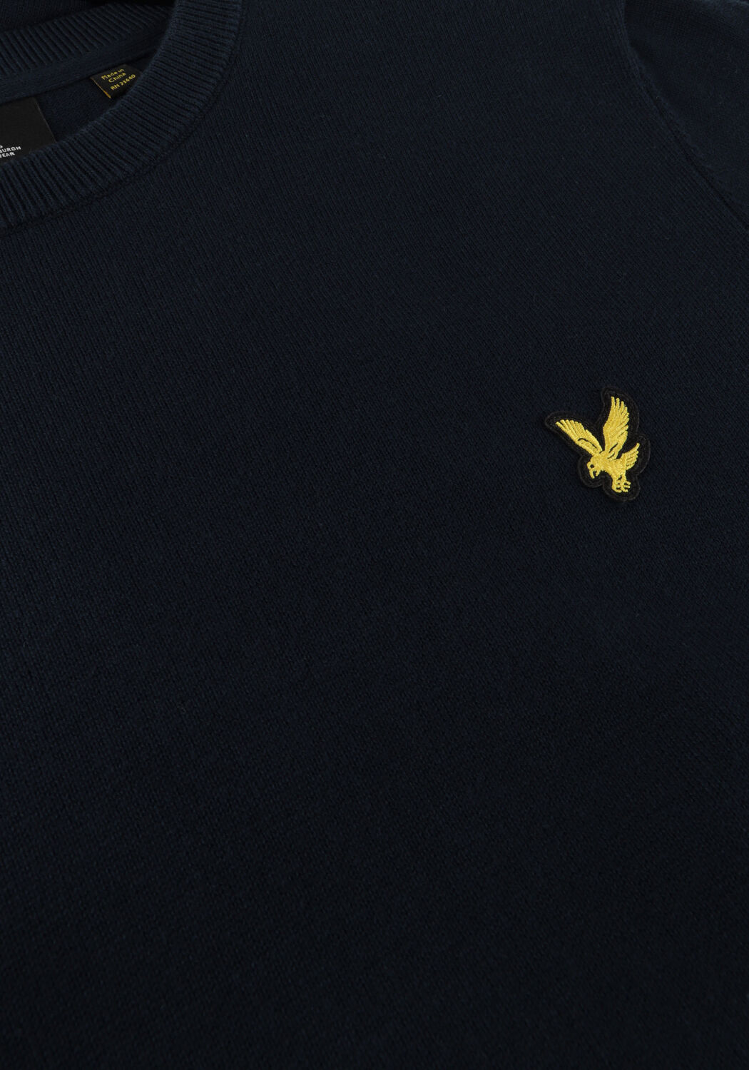Donkerblauwe LYLE & SCOTT T-shirt COTTON CREW NECK JUMPER - large