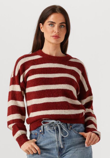 Bordeaux MSCH COPENHAGEN Trui MSCHFESTINA HOPE PULLOVER STP - large