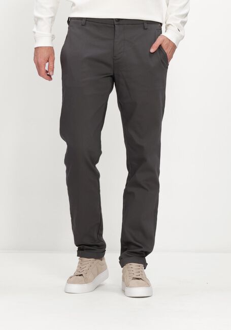 Donkergrijze CAST IRON Lange broeken CYLAS TAPERED CHINO MEGDA POWER - large