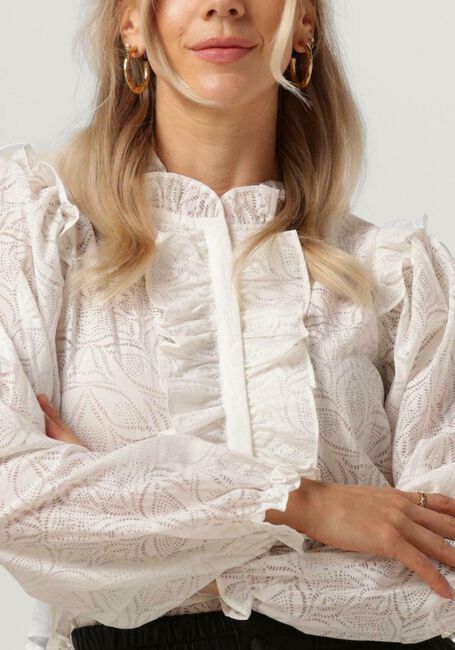 Witte NEO NOIR Blouses HAWAII BURNOUT BLOUSE - large