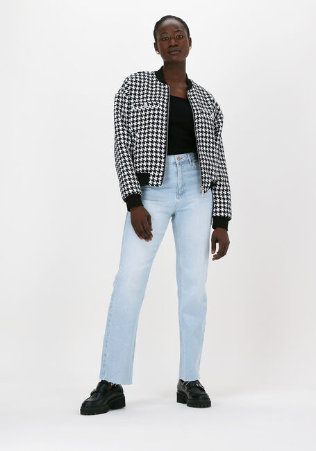 Zwarte COLOURFUL REBEL Jack LIZZY DOGTOOTH BOMERJACKET - large