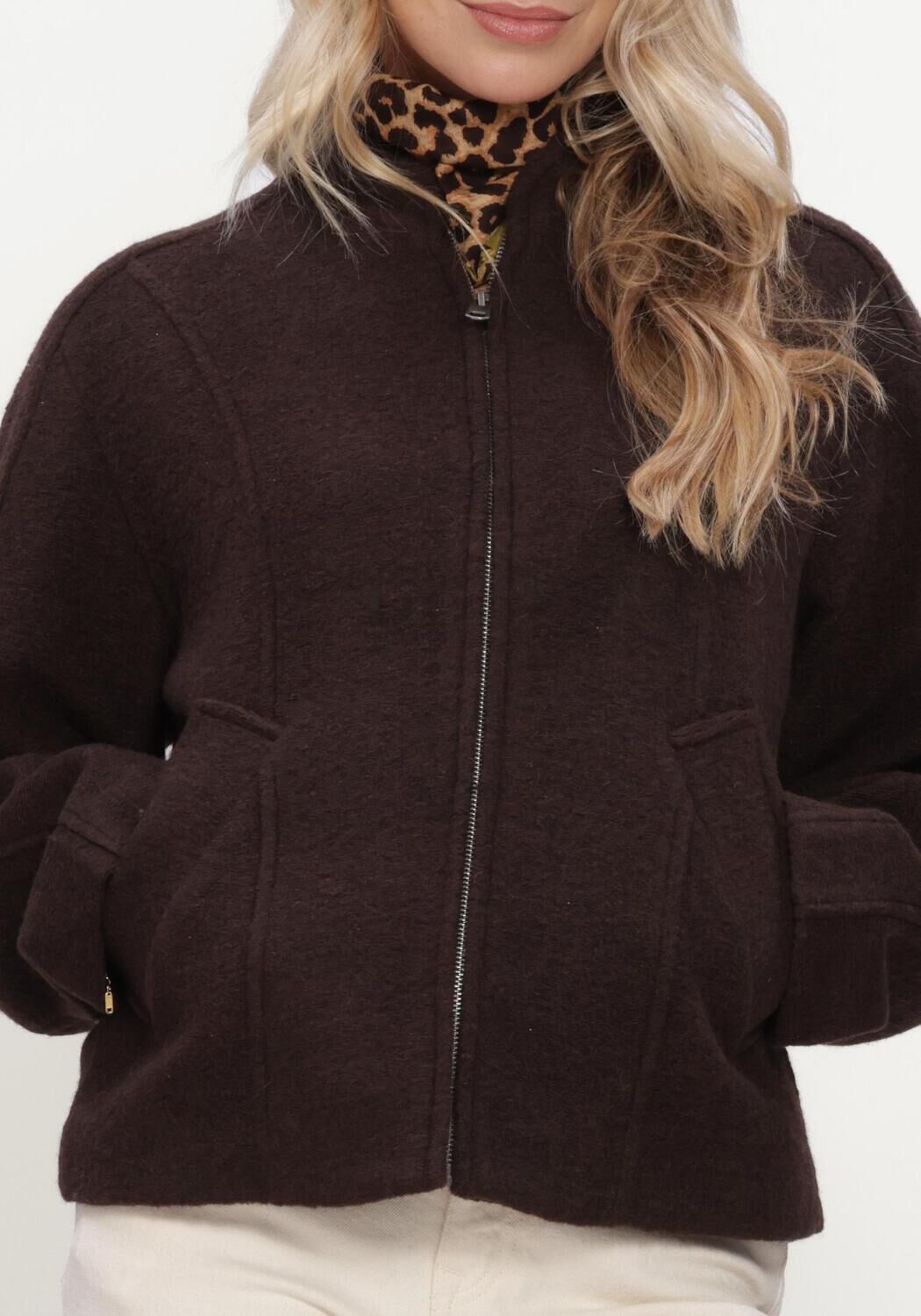 Bruine SELECTED WOMEN Jack SLWJACQUELINE WOOL BLEND - large
