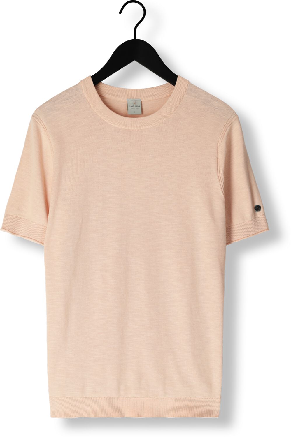 CAST IRON Heren Polo's & T-shirts Cotton Blend Slub Lichtroze