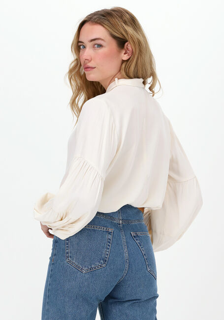 Witte SUMMUM Blouses TOP BOW TIE FLUID VISCOSE - large
