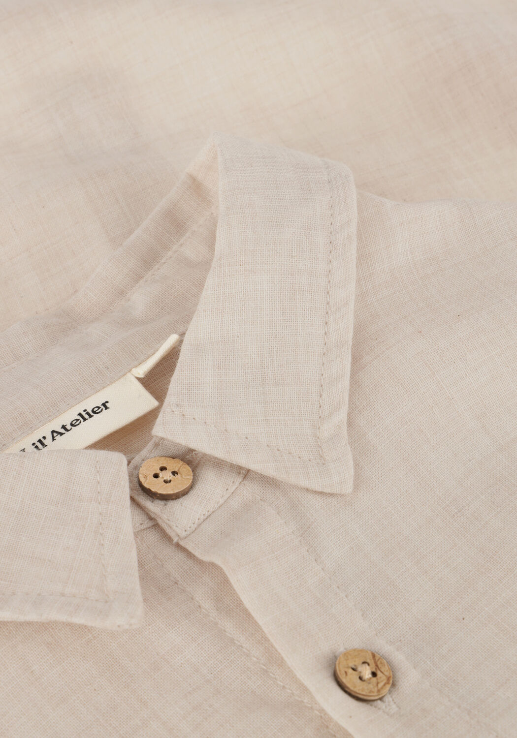 Ecru LIL' ATELIER Casual overhemd NMMTAROU SS LOOSE SHIRT LIL - large