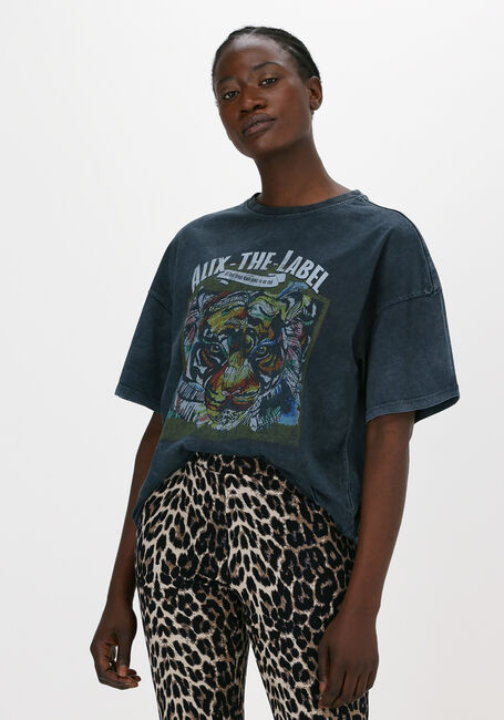 Zwarte ALIX THE LABEL T-shirt OVERSIZED TIGER TSHIRT - large