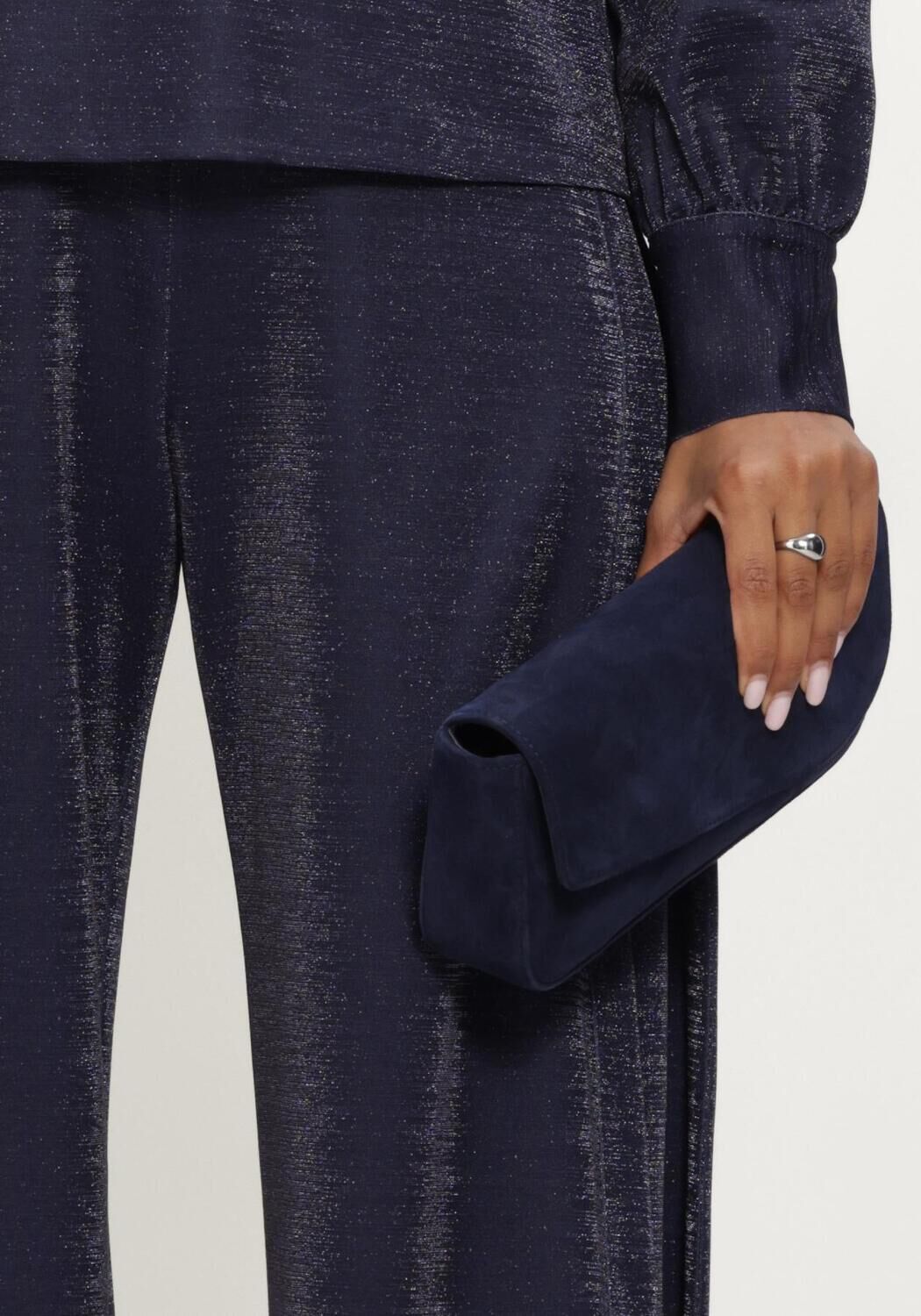Donkerblauwe STUDIO ANNELOES Wijde broek Ossi trousers - large