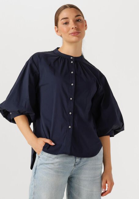 Blauwe SUMMUM Blouses BLOUSE COTTON STRETCH - large