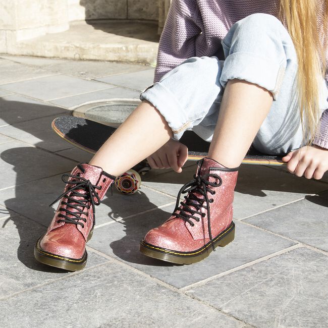 Roze DR MARTENS Veterboots 1460 GLITTER T/J Roze DR MARTENS Veterboots 1460 GLITTER T/J - large