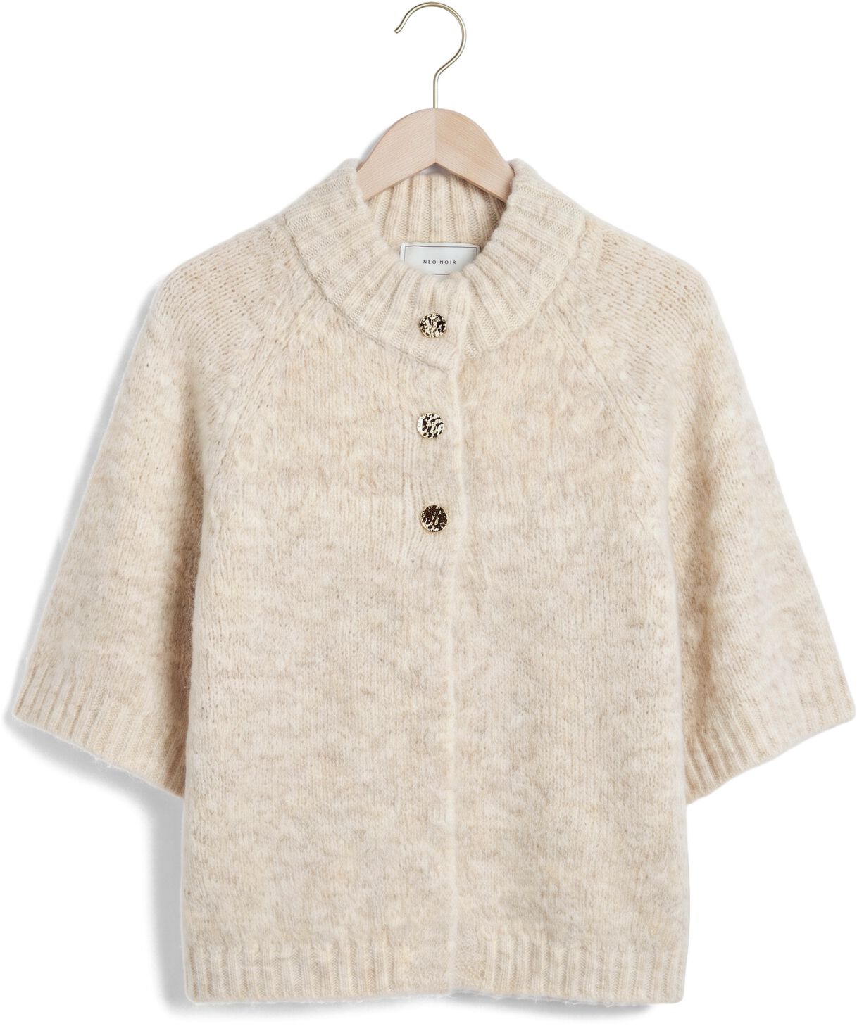 Neo Noir Dames Truien & Vesten Benuta Fluffy Knit Cardigan - Ecru, foto 2