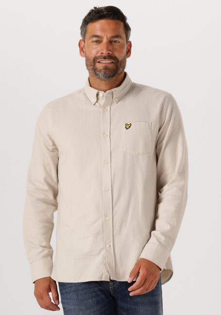 Ecru LYLE & SCOTT Casual overhemd PLAIN FLANNEL SHIRT - large