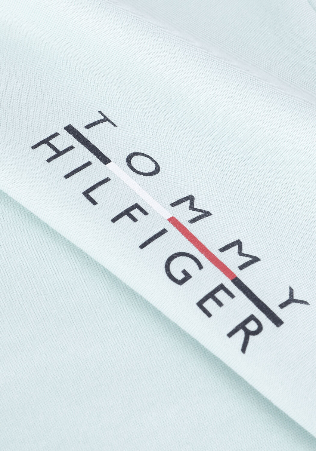 Mint TOMMY HILFIGER T-shirt SQUARE LOGO TEE - large