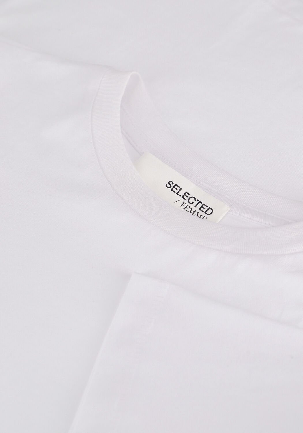 Witte SELECTED WOMEN T-shirt SLFMYESSENTIAL SS O-NECK TEE - large