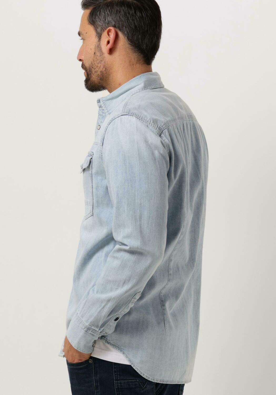 G-STAR RAW Heren Overhemden Dakota Slim Shirt L s Lichtblauw