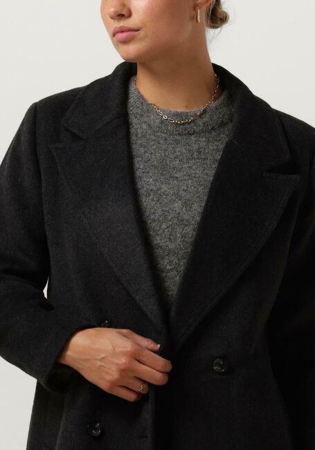 Grijze NEO NOIR Mantel WILLIAMS WOOL COAT - large