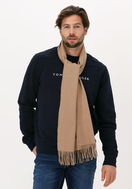 Camel TOMMY HILFIGER UPTOWN WOOL SCARF Sjaal - large