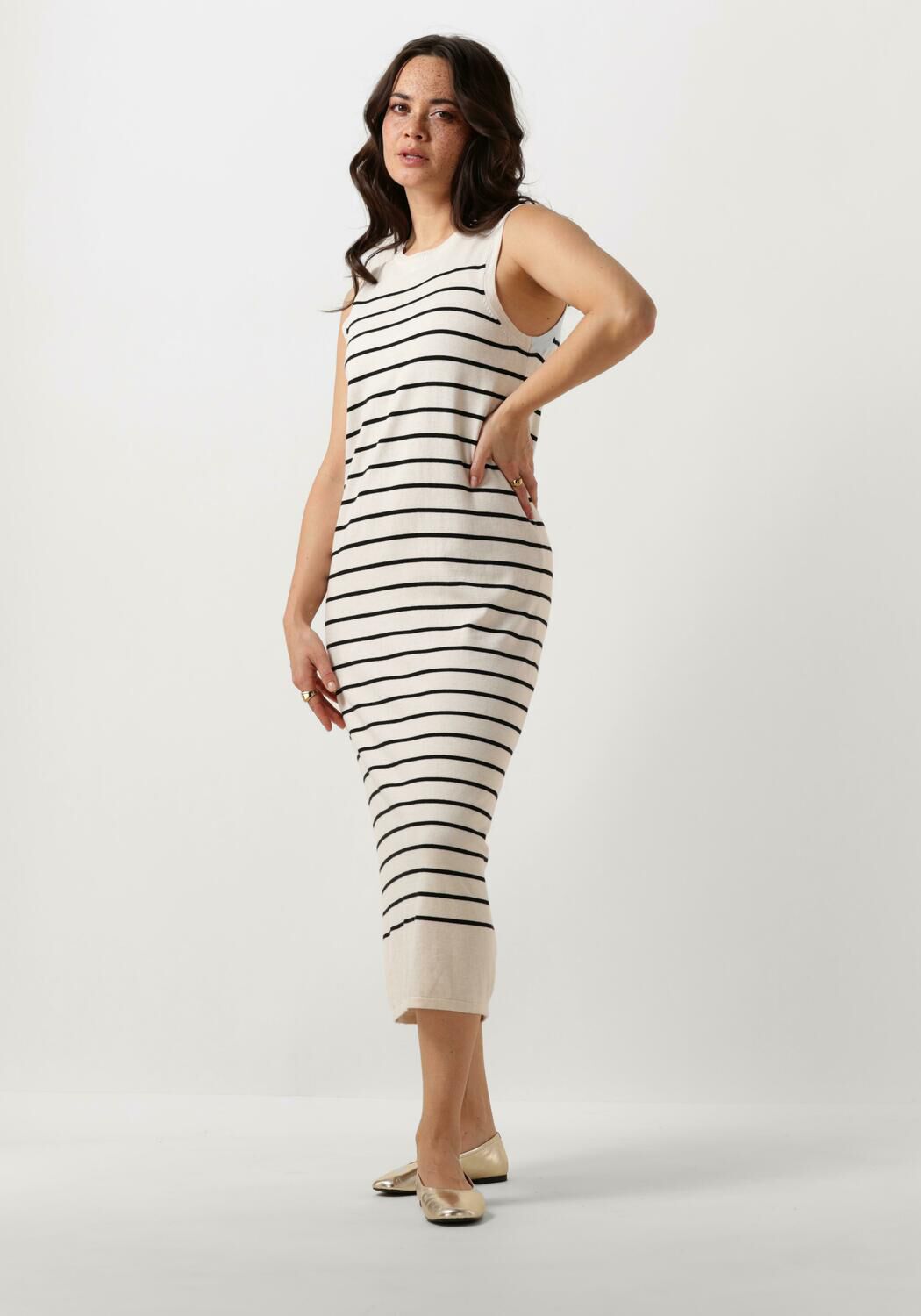 Selected Femme Gebreide jurk met ronde hals model 'BERGA'