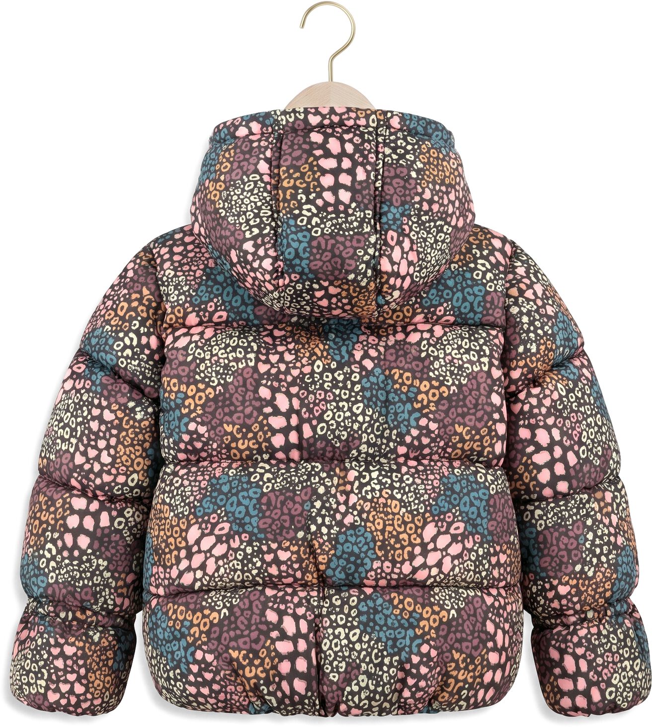 YOUR WISHES Meisjes Jassen Leopard Lilly Tie Puffer Coat Multi
