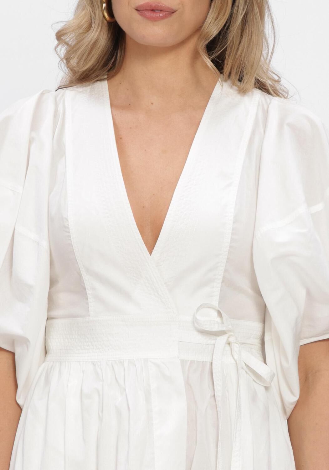 Witte VANESSA BRUNO Maxi jurk GELY - large