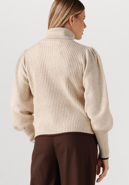 Beige CO'COUTURE Trui ROW PUFF RIB ROLLNECK - large