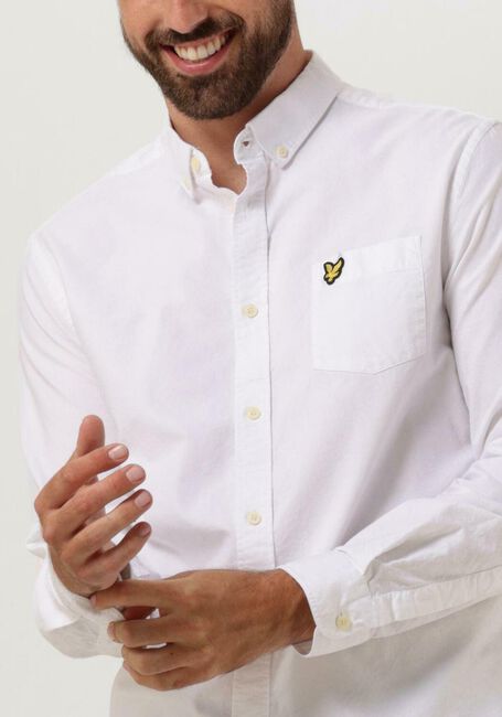 Witte LYLE & SCOTT Casual overhemd REGULAR FIT LIGHT WEIGHT OXFORD SHIRT - large
