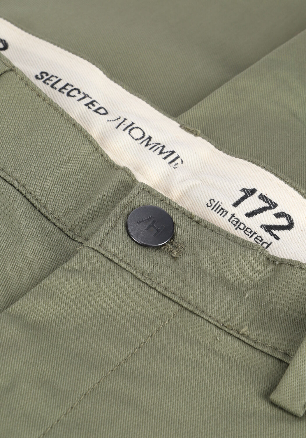 Olijf SELECTED MEN Chino SLHSLIMTAPE-REPTON 172 FLEX PA - large