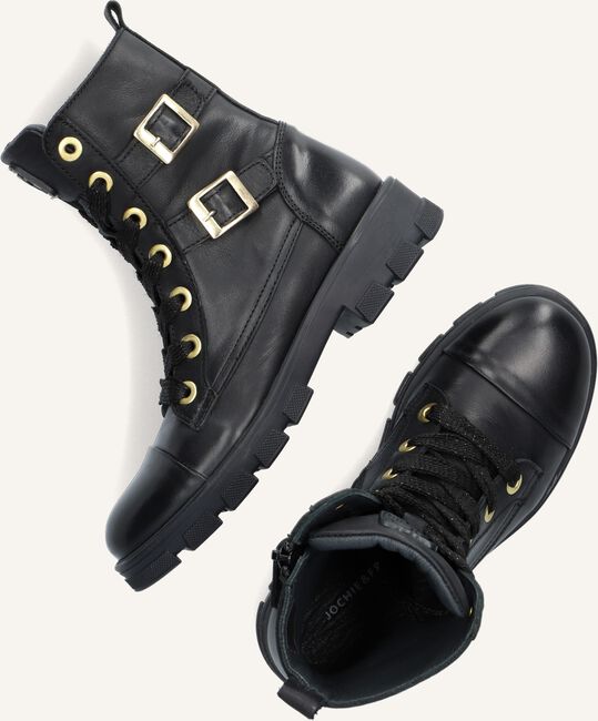 Zwarte JOCHIE & FREAKS Veterboots MARIEKE Zwarte JOCHIE & FREAKS Veterboots MARIEKE - large