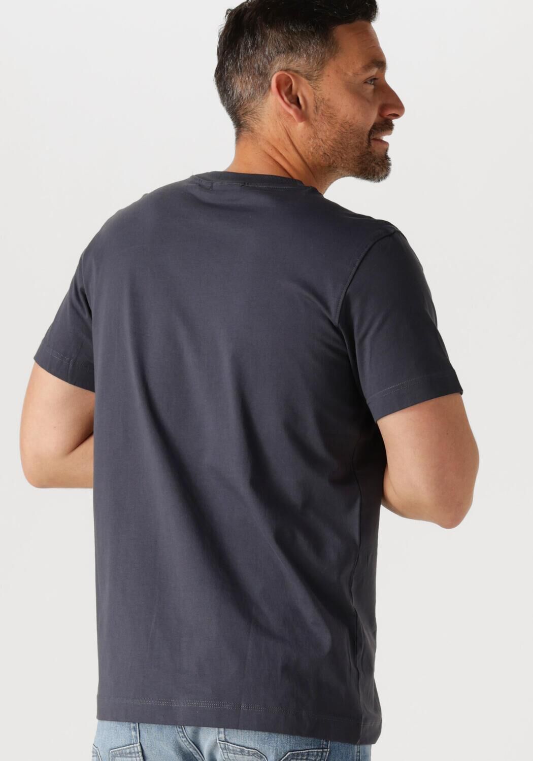 CALVIN KLEIN Heren Polo's & T-shirts Woven Label Regular Tee Donkergrijs