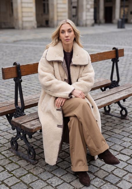 Beige WITHBLACK Teddy jas WBLDAJANA PILE COAT - large