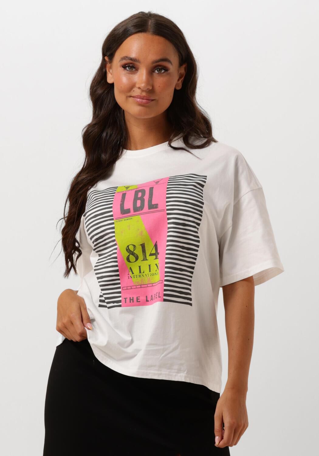 ALIX THE LABEL Dames Tops & T-shirts Ladies Knitted Travel T-shirt Wit