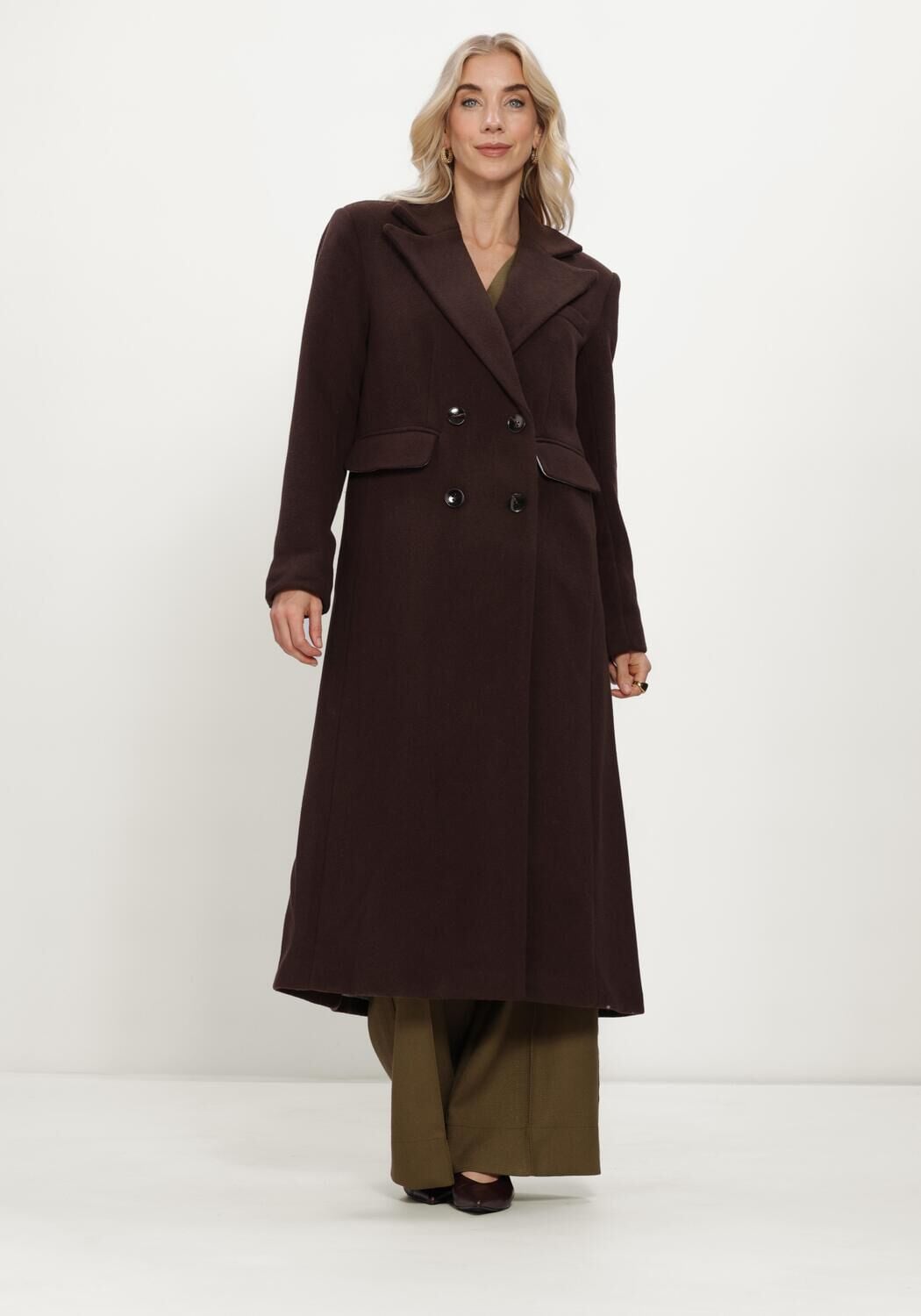 Y.A.S. YAS Dames Jassen Yasroyla Ls Long Coat Bruin