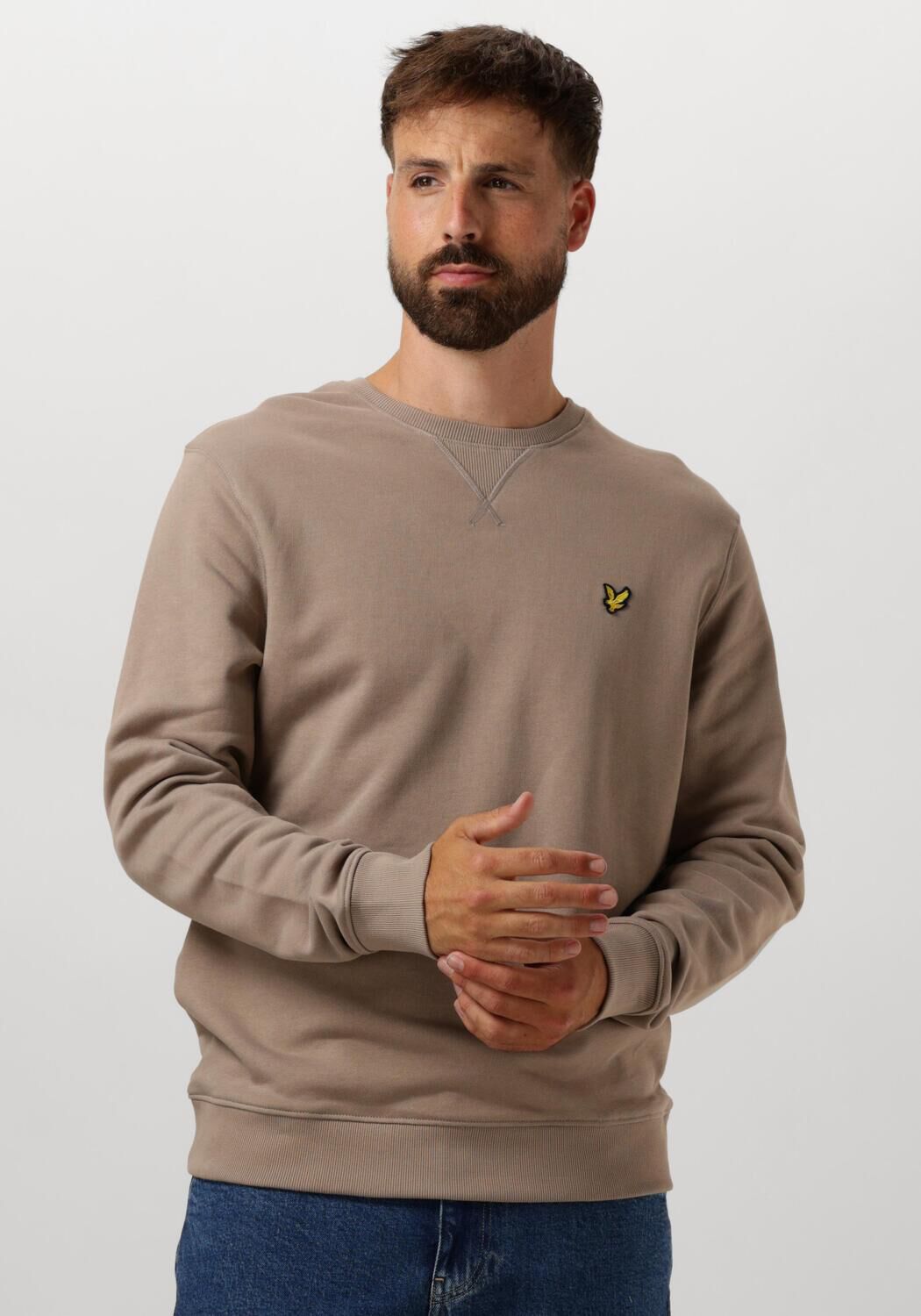 LYLE & SCOTT Heren Truien & Vesten Crew Neck Taupe