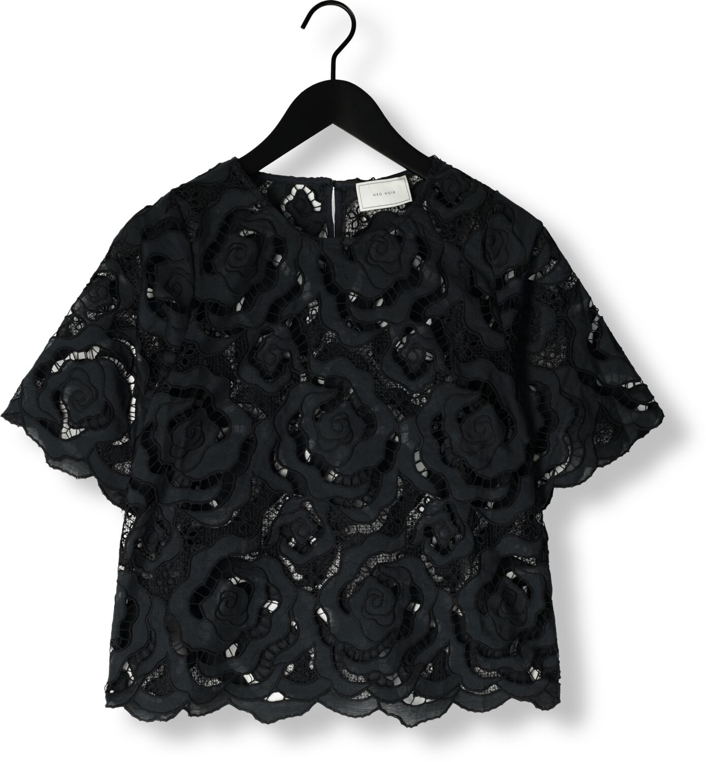 NEO NOIR Dames Tops & T-shirts Trisha Big Lace Blouse Zwart