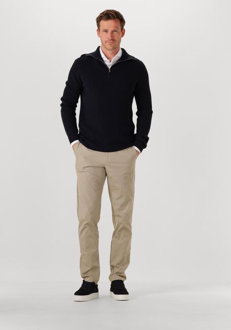 Donkerblauwe PROFUOMO Trui PULLOVER HALF ZIP - large